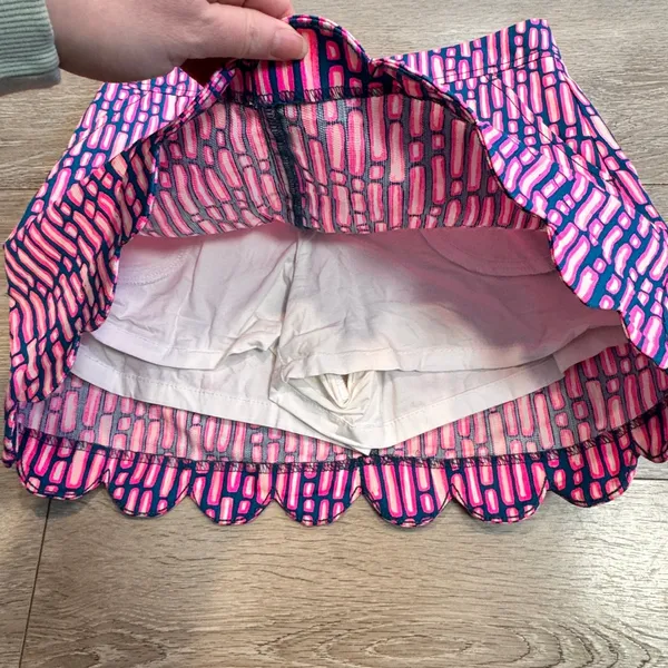 Lilly Pulitzer Collette Mandevilla Pink Slathouse Scallop Hem Skort Skirt‎ 00 - Image 4