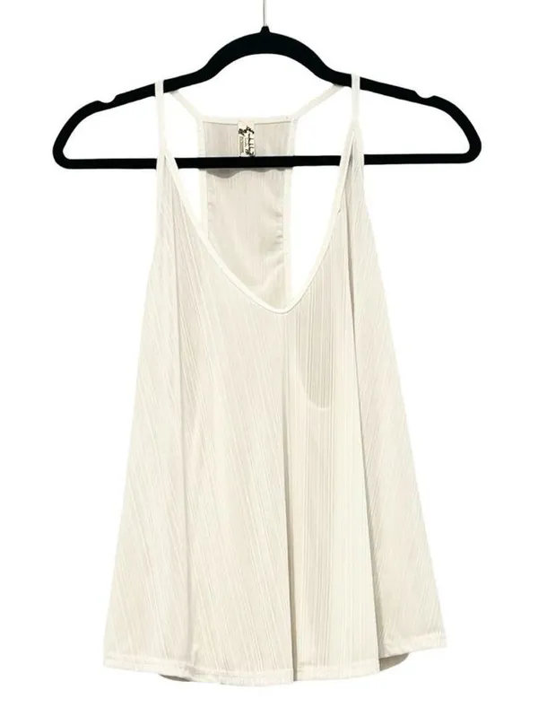 FREE PEOPLE Intimately Wear me Now White Spaghetti Strap Cami Sz S - Image 2