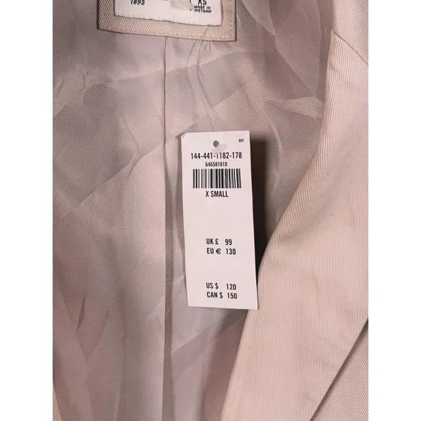 Abercrombie & Fitch Womens Slim Blazer XS Tan Tailored Old Money Academia Career - Image 5