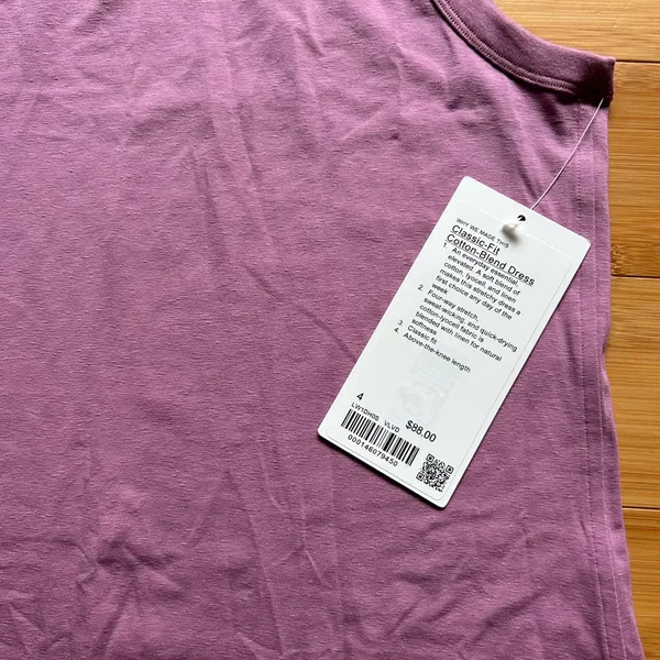 Lululemon Classic Fit Cotton Blend Dress Size 4 Velvet Dust SOLD OUT ONLINE - Image 5