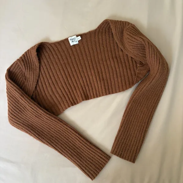 Princess Polly Brown Cropped Shrug Cardigan - Image 3