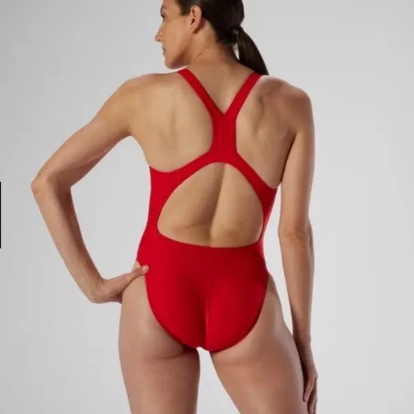 NEW! Speedo One Piece Women's Pro LT Swimsuit 8/34 Team Red. - Image 4