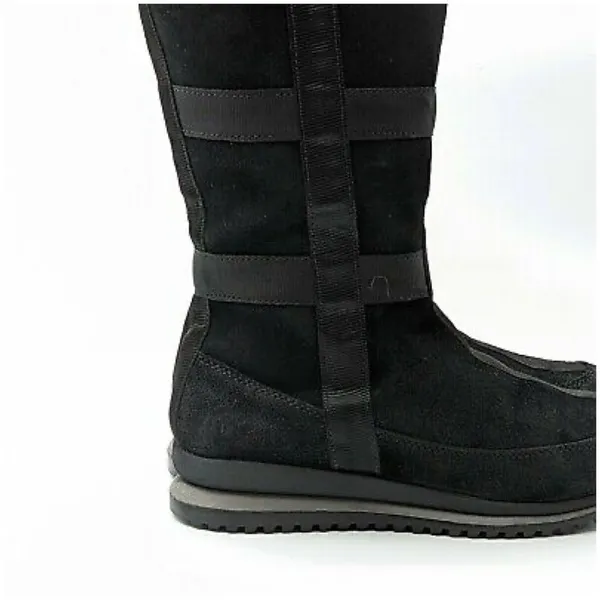 Timberland Women Vintage 90s Y2K Black Genuine Leather Tall Lug sole Boots - Image 5