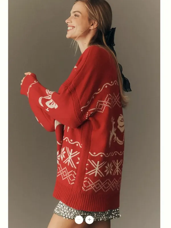 Anthropologie Maeve Oversized Graphic Crew-Neck Jumper - Image 4