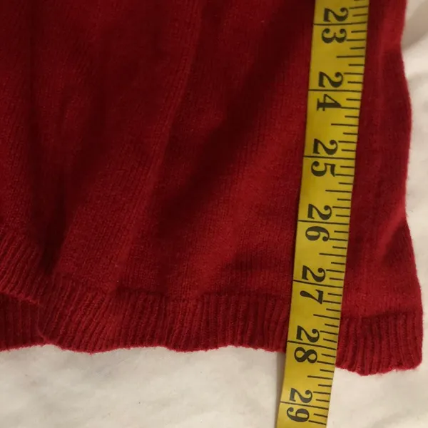 2000s Y2K Red single button cardigan blouse top shirt short sleeve v-neck -Size S Whimsygoth romantic coquette Measurements in pics - Image 7