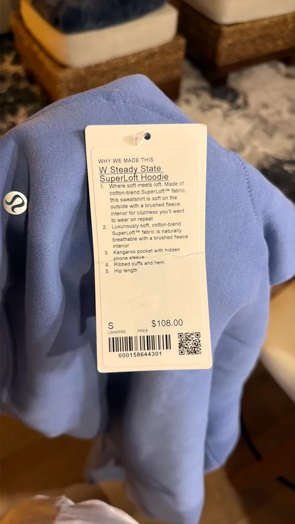 Lululemon Super loft hoodie small prep blue - Image 5