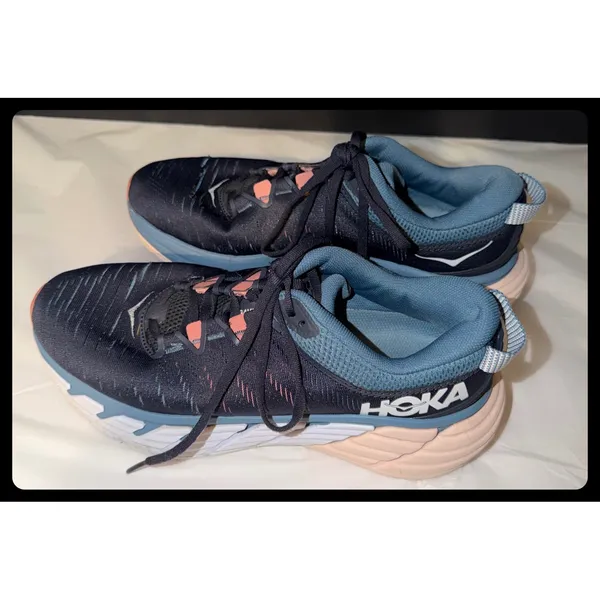 Hoka Gaviota 3 Women 8 Blue Pink Stability Running Shoes Sneaker 1113521 OBRS - Image 3