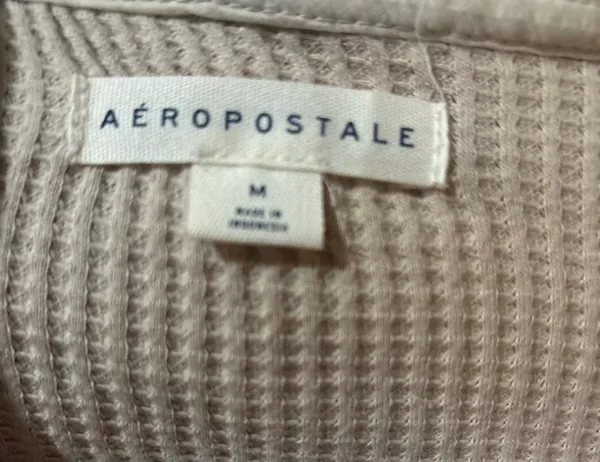 Aeropostale Hooded Waffle-Knit Cropped Jacket - Medium - Image 2