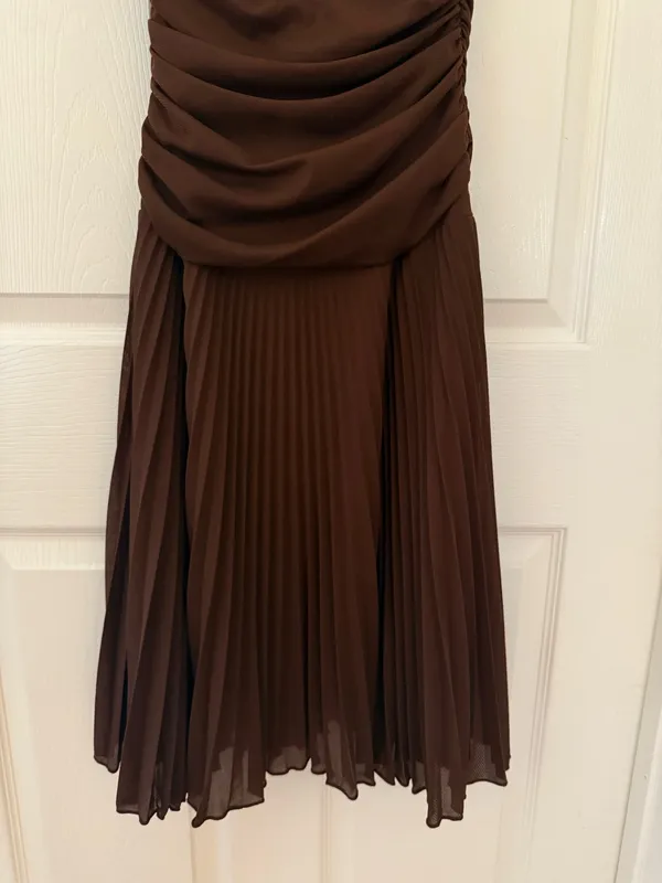 Brown Halter Dress Size M - Image 2
