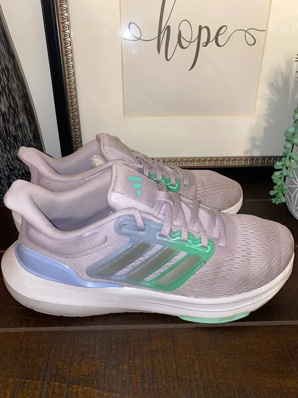 Adidas Ultra Bounce Women's Running Shoes Size 7 Silver Dawn Pulse Mint - Image 14