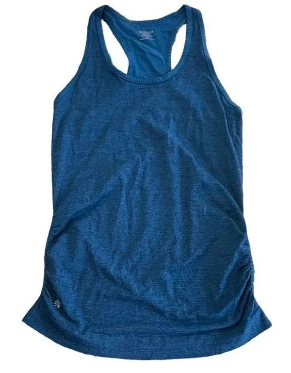 Athleta Women's Speedlight Racer Back Tank Size Medium Athletic Stretch blue - Image 2