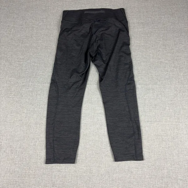 Outdoor Voices Leggings Womens M Gray Striped Mid Rise Ankle Pockets Yoga Gym - Image 8