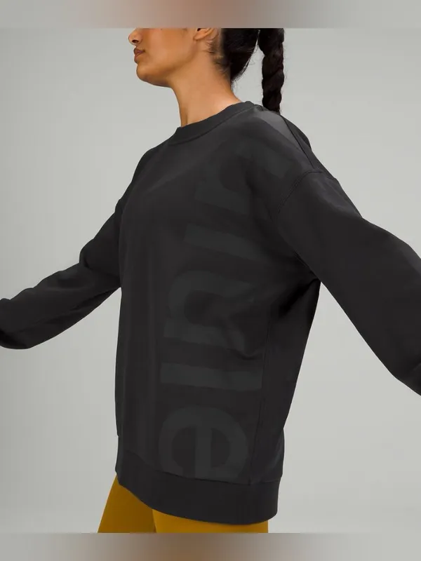 Lululemon Perfectly Oversized Crew *Logo Black - Image 2