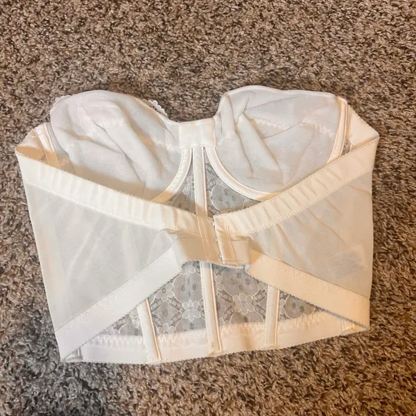 Gelmart Bustier Corset Lace Boning Lingerie Top White 36B‎ - Image 2