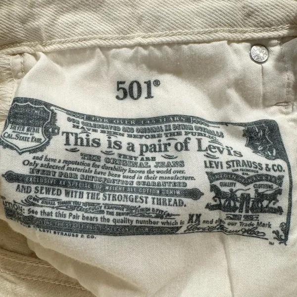 Levis Denim Shorts 501 Butterfly Y2K Cottage Button Fly 90s Grunge Fairy Boho 24 - Image 8