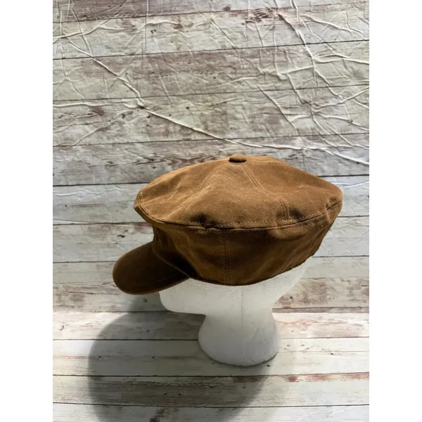 Altar'd State FAux Suede Cabbie Newboy Hat Rounded Crown One-Size Brown Tan - Image 4