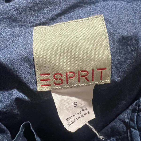 Esprit Vintage Unisex Windbreaker Jacket Blue Hooded Size S - Image 9