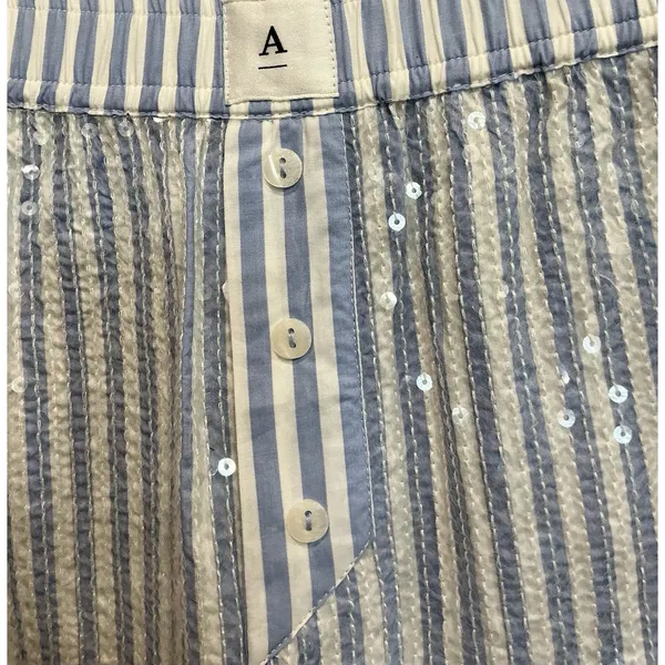 NEW Anthropologie The Wren Boxer Shorts: Sequin Edition - Light Blue Small‎ - Image 6