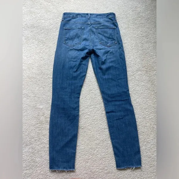Mother High Waisted Looker Ankle Fray‎ One Smart Cookie Jeans - Image 5