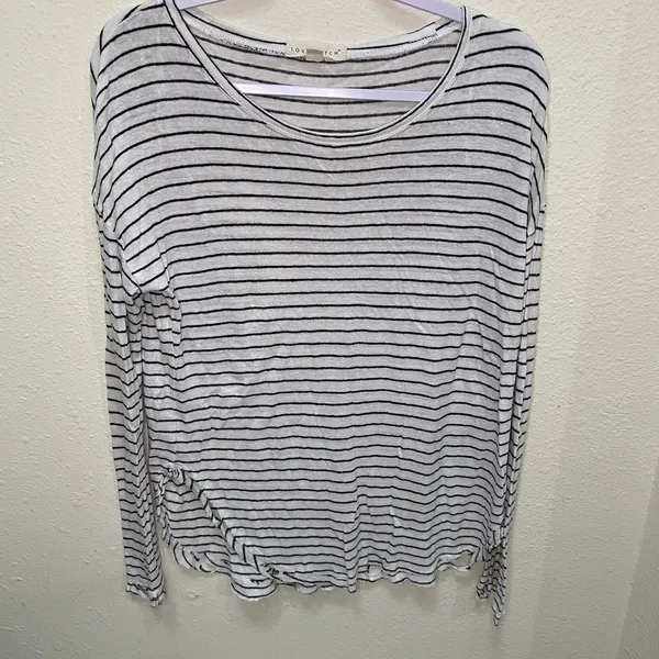 VICI Lovestitch super distressed‎ striped long sleeve - Image 2
