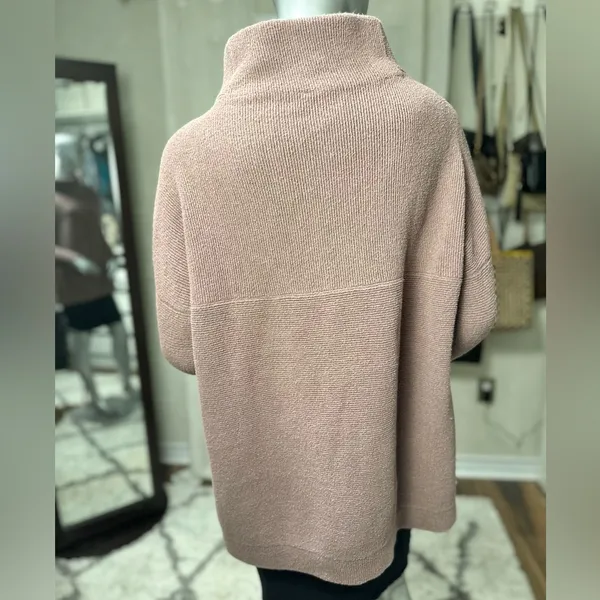 Free People Ottoman Slouchy Tunic Sweater Mauve Cowl Neck Small - Image 3