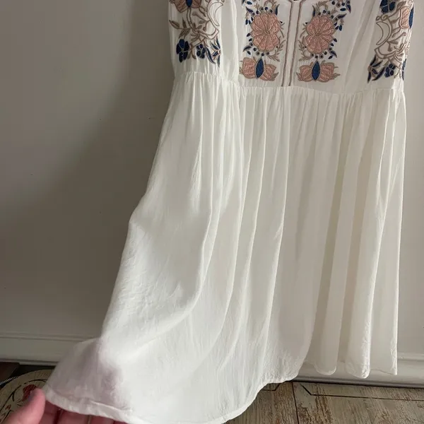 Lulus Daisy Petal Pickin’ Embroidered Dress Size L Festival Boho Whimsy Fairy - Image 7