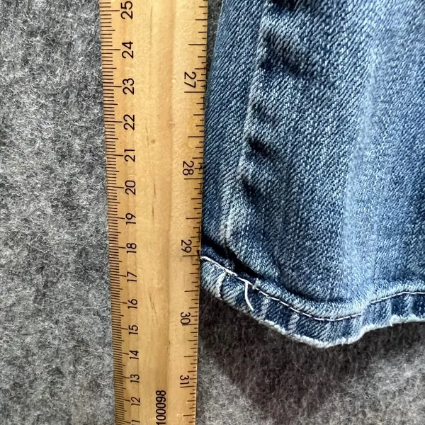 Vintage Y2K Old Navy Blue Jeans Ultra Low Waist Stretch Bootcut Denim‎ Size 12 - Image 3
