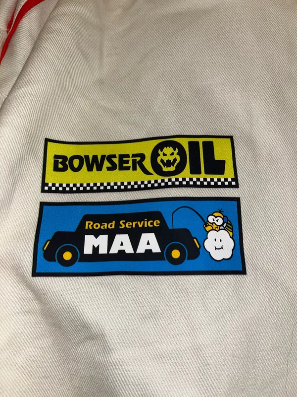Nintendo Brand New Mario Kart Racing Jacket Large Cream Graphic Bomber - Image 7