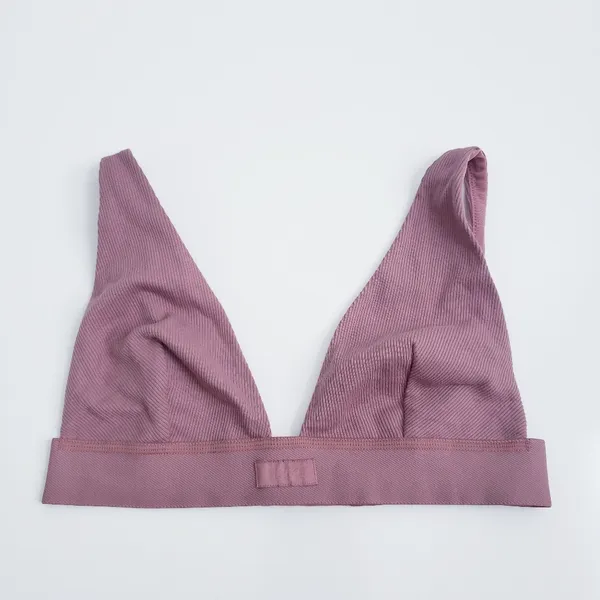 Skims Rose Mauve Clay Plunge Unlined Bralette - Image 2