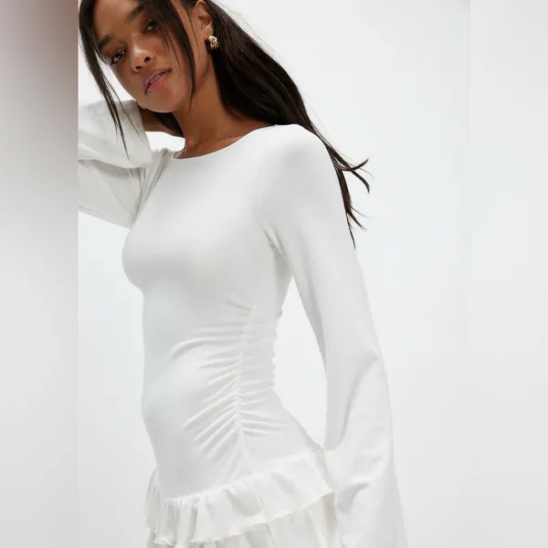 Free-EST By Free People Good Feels Ruffle Mini Dress - Image 3