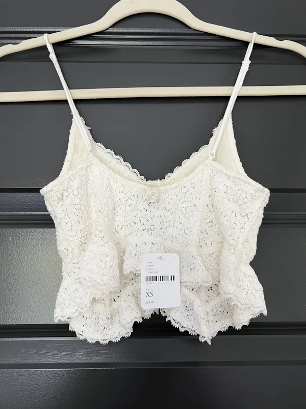 Free People NWT bustier sleeveless cami top ivory size XS - Image 3