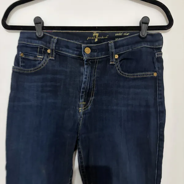 7 For All Mankind Jeans Womens 29 Blue Roxanne Ankle Skinny Stretch Dark Wash - Image 4