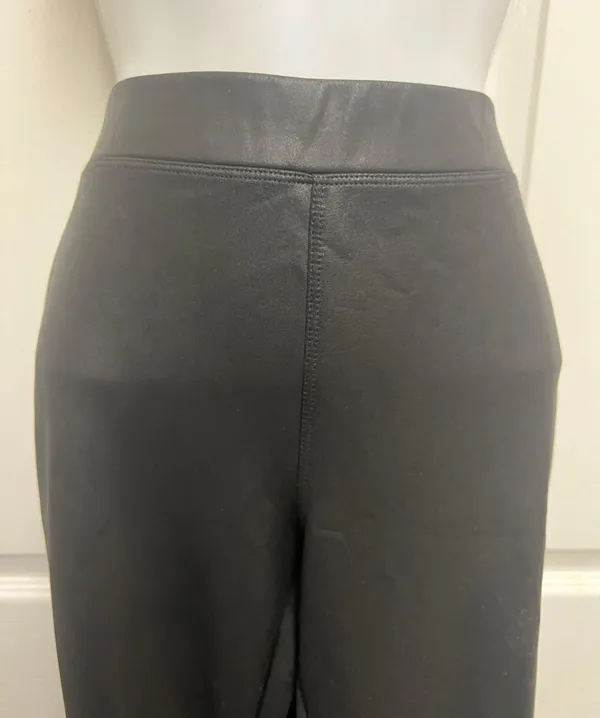 Express Black Faux Leather Low Rise Leggings - Image 7