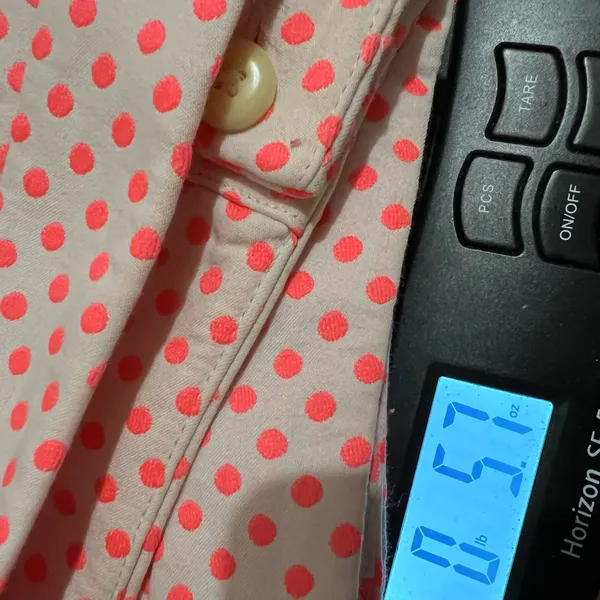 J Crew Womens Shorts Coral Pink Polka Dot Scalloped Pockets, Size 4 - Image 9