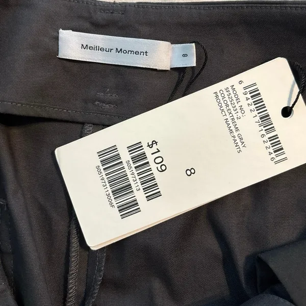 NEW Meilleur Moment Size 8 Wide Leg Pants Extreme Gray Grey High Rise - Image 3