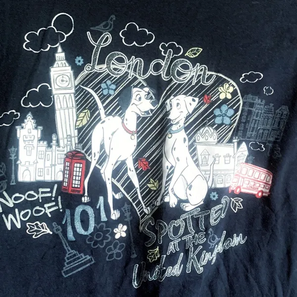 DISNEY Epcot World Showcase 101 Dalmatians Spotted at United Kingdom T-Shirt S - Image 4