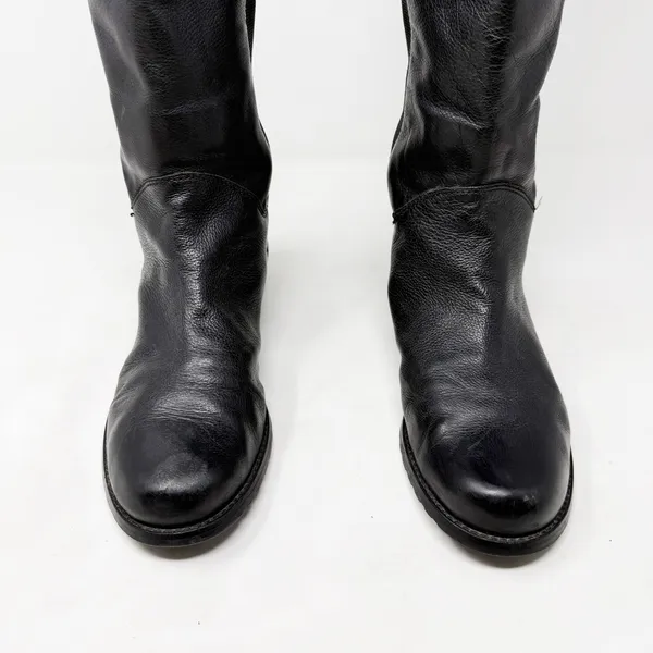 [Stuart Weitzman] Black Leather Accummulate Tall Knee High Riding Boots Size 7.5 - Image 7
