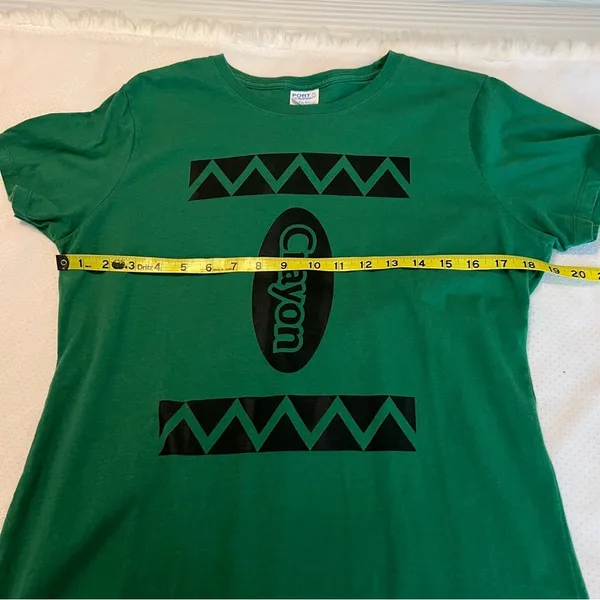 Green Crayon Short Sleeve T Shirt Women’s Size Large Costume Teacher Daycare - Image 6
