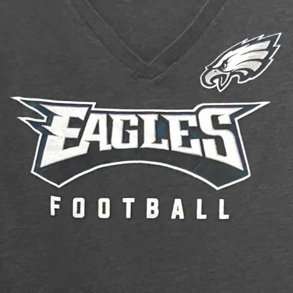 National Football League Team Apparel Philadelphia Eagles Shirt Gray XL - Image 4