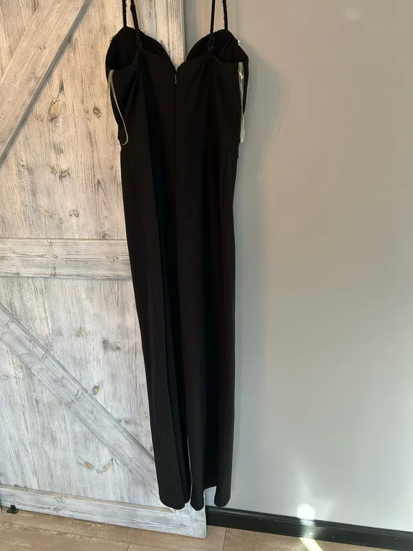Absolutely stunning black jumpsuit with rhinestone embellishments size XL - Image 7