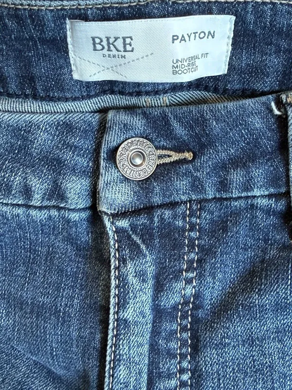 BKE Payton Jeans Womens 29x32 Blue Mid Rise Bootcut Stretch Denim Buckle Y2K - Image 5