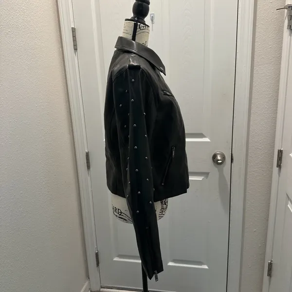 Maurices Black Studded Faux Leather Moto Jacket - Women - Image 4