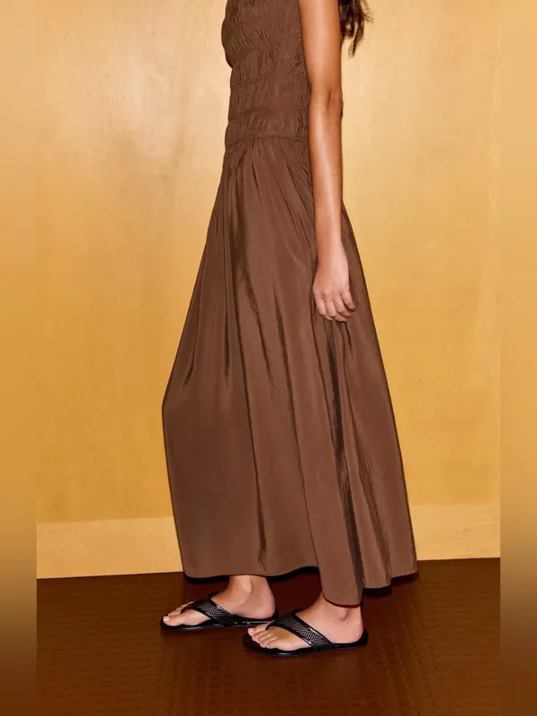 Nwt Zara Voluminous Midi Dress Size S - Image 3