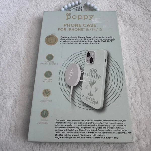 XO Poppy Dirty Martini Social Club‎ for iPhone 15 14 13 MagSafe Case Green NIP - Image 6