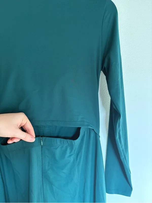 HALARA Emerald Green Wide-Leg Jumpsuit with Square Neck - Image 14