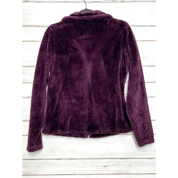 Columbia Sportswear Purple Fleece Jacket Medium Full Zip Sherpa Plush - Image 2