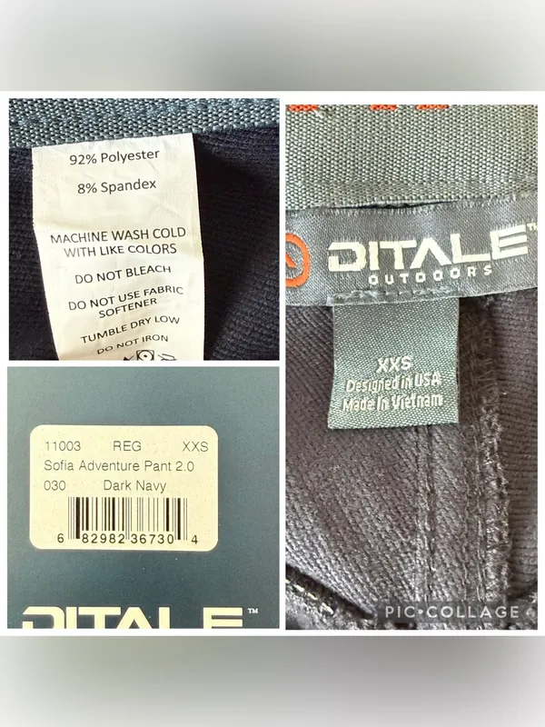 Ditale Outdoors Sofia Adventure 2.0 Pants Women’s Size XXS Regular Dark Navy NEW - Image 7