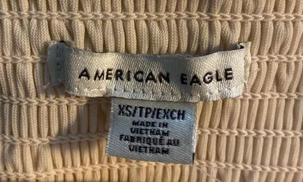 American Eagle NWT XS Cream Velvety Soft Baby Doll Spaghetti Strap Top - Image 5