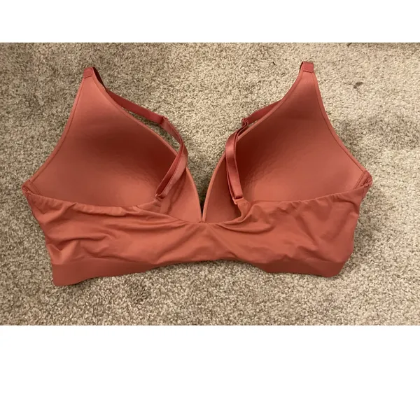 Soma Enbliss Luxe Plunge Bralette Wireless Comfort Bra in Mauve, L - Image 6