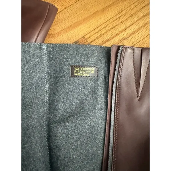 Cole Haan Womens Leather Knee Zip Up Waterproof Boots Brown Size 5 B‎ - Image 6